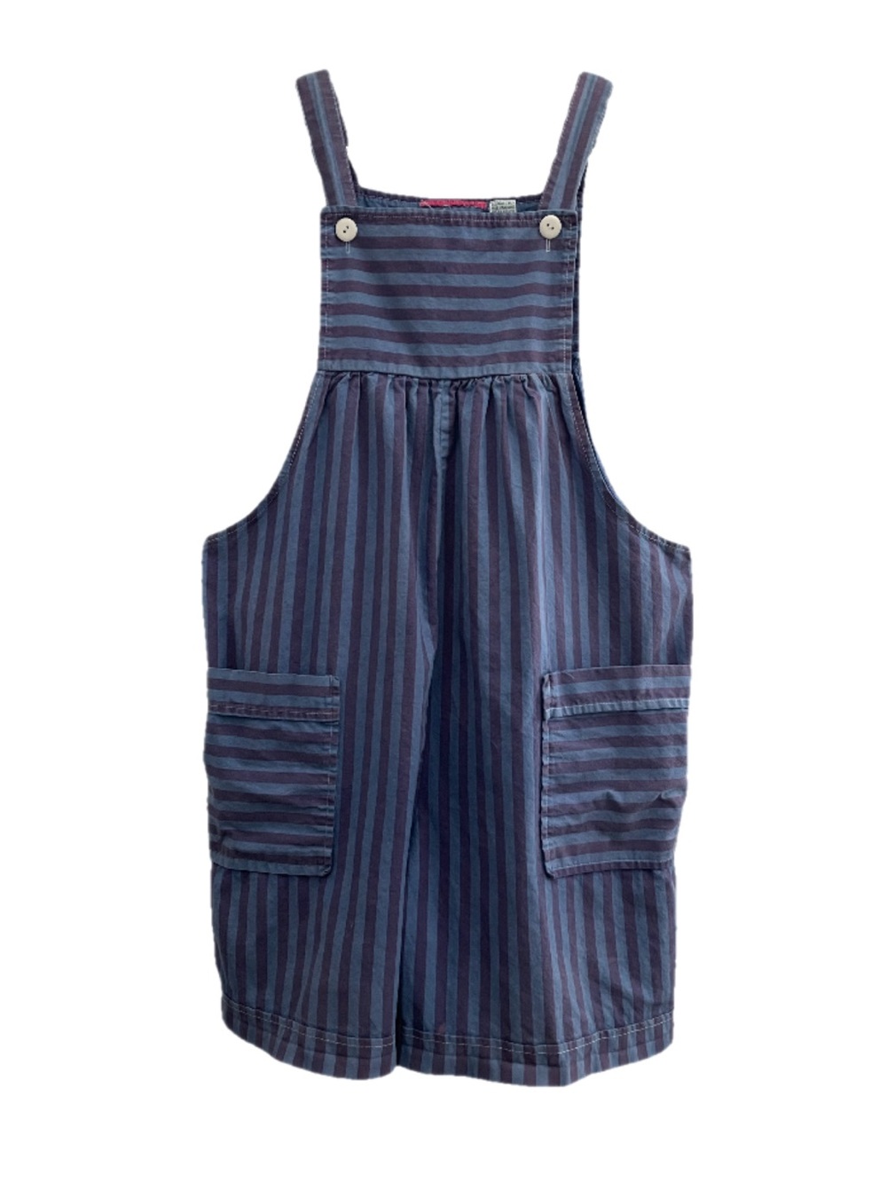 Vintage Navy Stripe Overall Romper.Brand Unknown